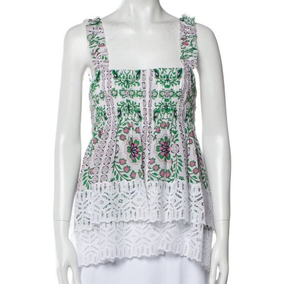 TORY BURCH FLORAL TOP 🌸🌸🌸🌸 - Picture 3 of 6